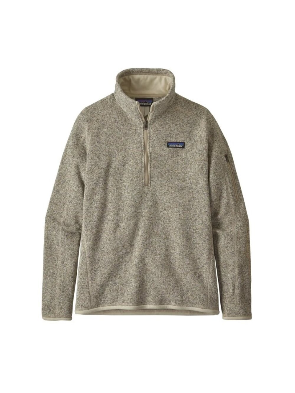 Patagonia Better Sweater Small 1/4 Zip Long Sleeve Mock Neck Beige Gray Active